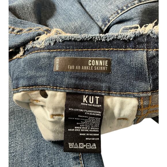 KUT From The Cloth High-Rise Fab Ab Ankle Skinny Women's Size 8 Super Stretch - Picture 7 of 11